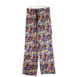 Nickelodeon Retro Cartoon Lounge Pants, Unisex Size M Rugrats Ren Stimpy Arnold+